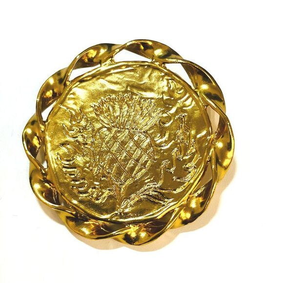 YVES Saint Laurent Yves Saint Laurent Vintage Medal Motif Brooch: X2026